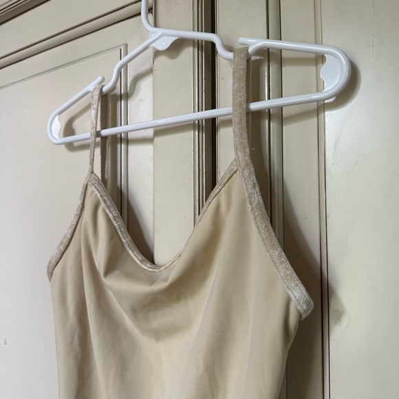 Yellow Yumiko with Velvet Trim Leotard - Picture 3 of 3